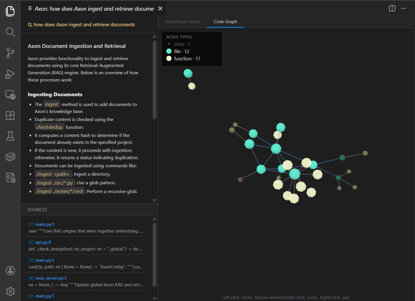 Axon VS Code Knowledge Graph